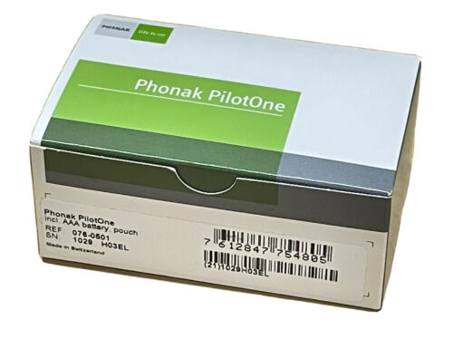 Phonak PilotOne Remote Control With Battery Pouch 076-0501 New - Picture 2 of 4