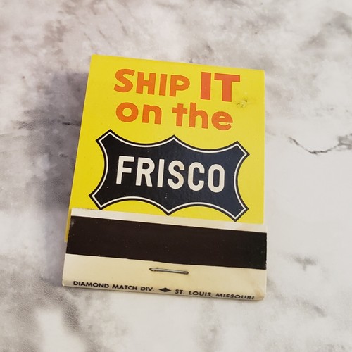 Vintage FRISCO SHIP IT on the Frisco Railroad Car Box of 25 Matches Packs - Picture 3 of 4
