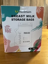 Mintmom Breast Milk Storage Bags 60 Pieces New