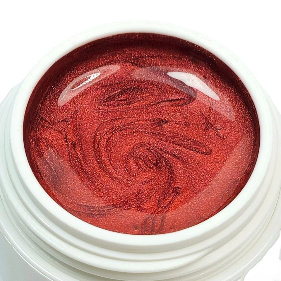 Premium UV Farbgel Red Shine 5ml High Quality Gel Rot Schimmer Fullcover Glitzer - Bild 2 von 4