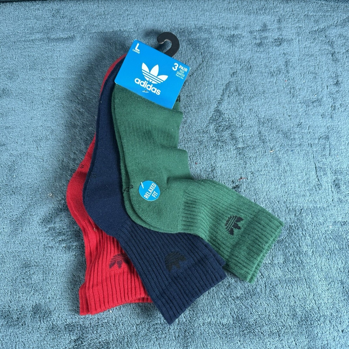 Adidas Originals Trefoil Socks Mens Large Pairs High Quarter