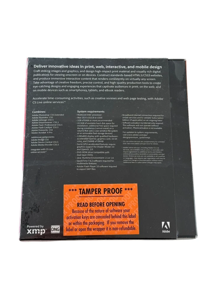 Adobe Creative Suite 5.5 Design Premium CS5.5 MAC Education Edition NEW SEALED - Image 2 of 3