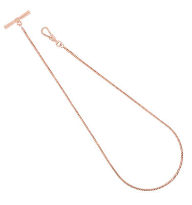 Vest Pocket Watch Chain Braided Cord Link Rose Gold Tone 15 1/2'' Ky & Co