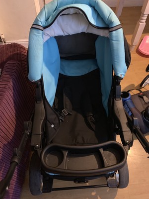 baby blue pushchair