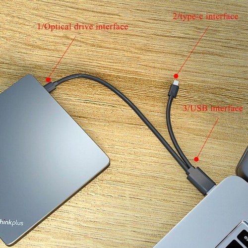 External Optical Disk Drive Cases Box Type C USB High Speed For PC Laptop DVD - Afbeelding 6 van 8