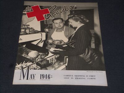 1946 MAY THE RED CROSS COURIER MAGAZINE NICE FRONT COVER & ADS - L 21175