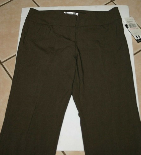 Kenneth Cole NY Amanda Pantalones Pantalones Mujer 10 Cortos 33 x 31 Marrón - Imagen 3 de 11