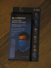 MISSION BLUE COOLING NECK GAITER/ FACE COVER NEW