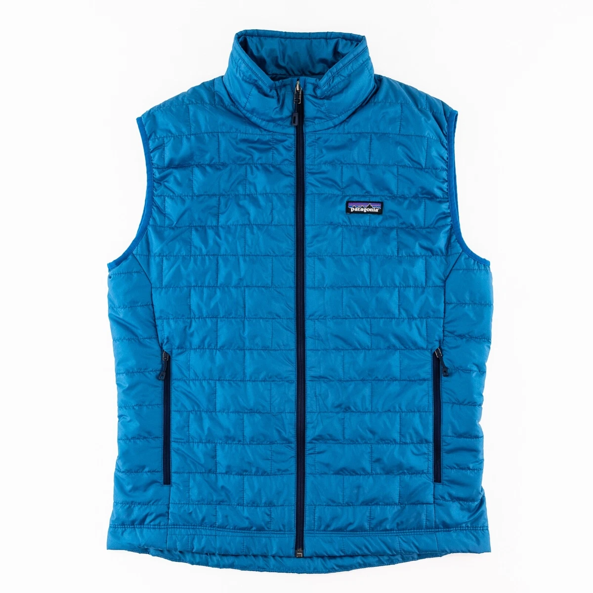 Patagonia Mens Medium Nano Puff Vest Full Zip Insulated Quilted Pockets Balkan