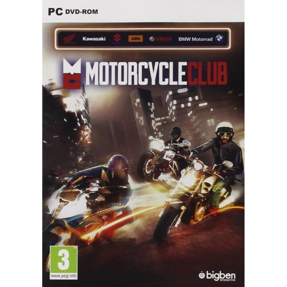 MOTORCYCLE CLUB PC VIDEOJUEGO FÍSICO DVD-ROM HONDA KAWASAKI BMW YAMAHA SUZUKI