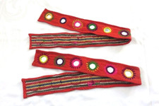 Beautiful Multicolor Hand Embroidered Textile Trim Mirror Bellydance Ethnic Belt