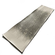 One 1 Piece Pool Cue Leather Wrap Black/White Lizard Embossed Cowhide