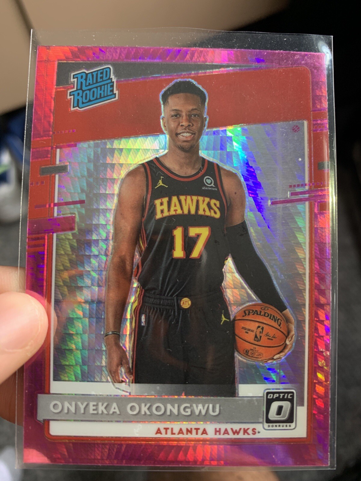 ONYEKA OKONGWU RC Hyper Pink Prizm 2020-21 DONRUSS OPTIC RATED ROOKIE #156