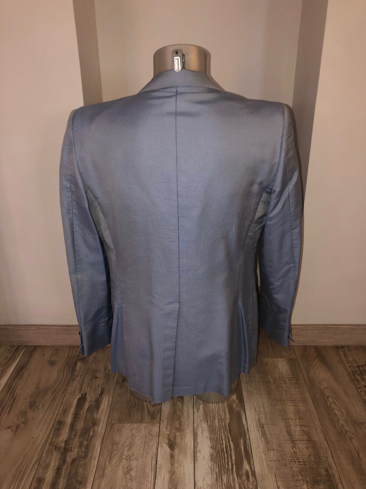 Chic Giacca Seta Cotone Caviar Blu yves saint laurent Taglia 52R (L)