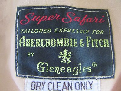 TRU VTG Abercrombie & Fitch Safari Label Classic Khaki Safari