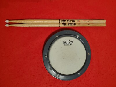 See VIDEO REMO PRACTICE PAD 7'' W/VIC FIRTH 5A DRUM STICKS Complete Perfect 10's