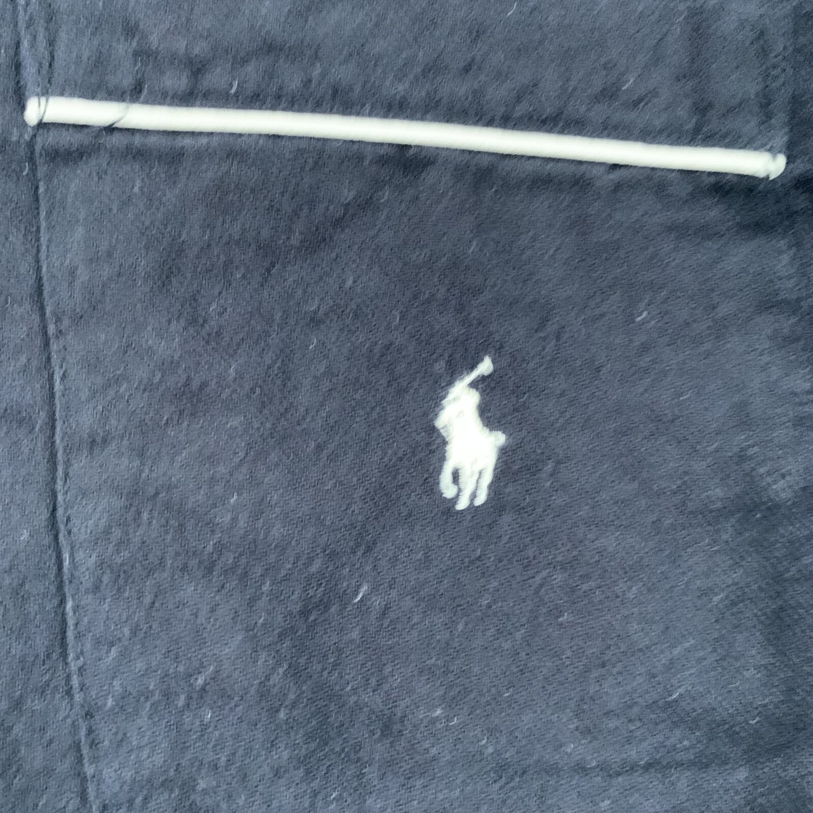 Ralph Lauren camicia uomo media M blu bianco pony manica lunga bottoni pigiama