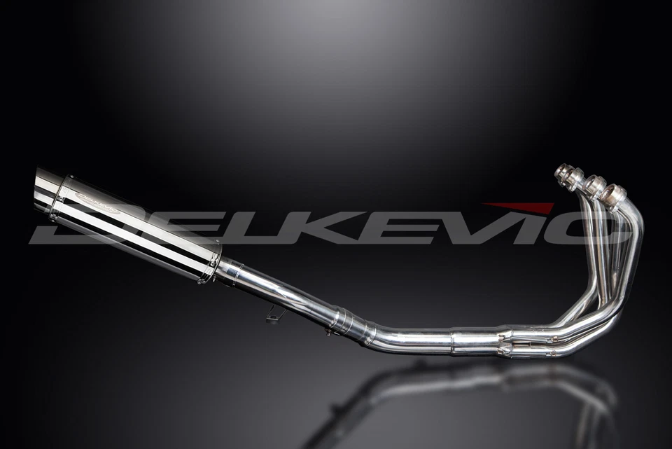 Silenciador redondo de acero inoxidable Suzuki GSX650 Katana 650 07-16 escape completo 4-1 14" Foto 3 de 4