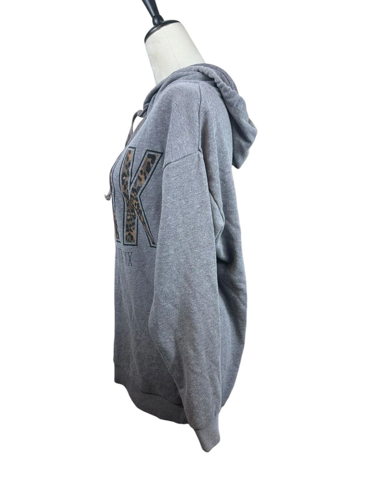 UNDERCOVER Felpa con cappuccio pullover ROSA Victorias Secret grigio stampa ghepardo taglia XS RARA