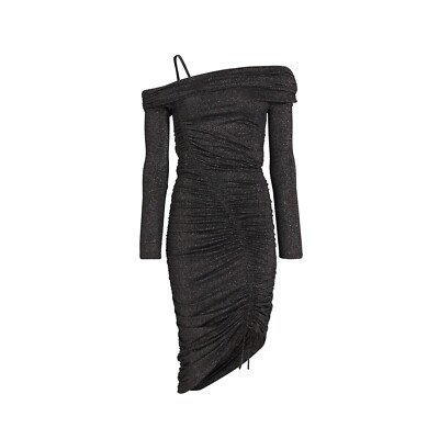 Jonathan Simkhai Standard Sabine Ruched Metallic Body-Con Dress size S |  eBay