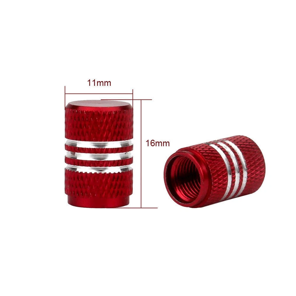 4pcs Aluminum Car Tire Valve Cap Tyre Valve Stem Cover Air Dustproof Wheel Rim - Image 4 of 4