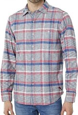 Tommy Bahama CANYON BEACH Bonfire Plaid Grey Flannel Shirt Sz S NWT 138