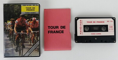 TOUR THE FRANCE TURBO GAMES - CBM 64-128 - VIDEO GAME - WORKING - VINTAGE