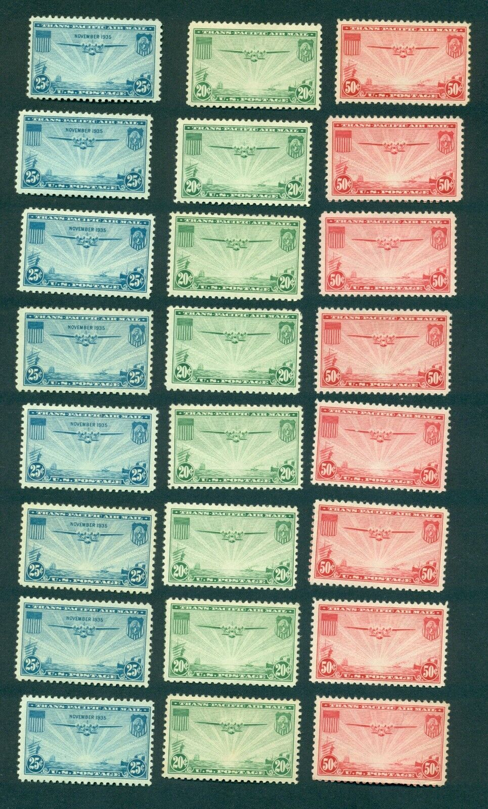 US Stamps Collection Lot J55 Ranking TOP6 C20 PH 8 Unused 55% OFF thru C22 sets