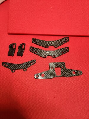 Team Magic T.M. E4 Carbon Fiber Parts & Hardware Upgrade Lot Shock Towers Plus M