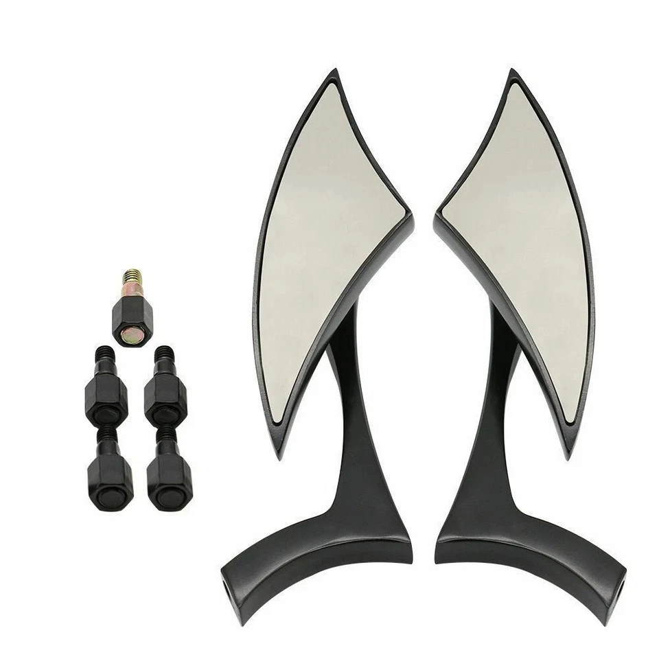 For Suzuki Intruder 700 800 1400 1500 Black Blade Motorcycle Rear View Mirrors - Image 2 of 4