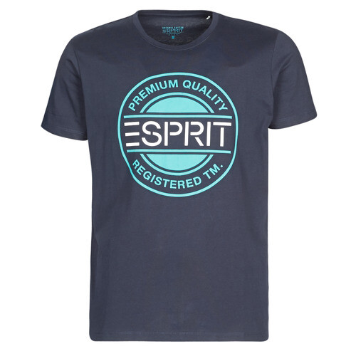ESPRIT Herren T-Shirt Mit Geometrischem Print – Aus Bio-Baumwolle, Lässiges Basic
