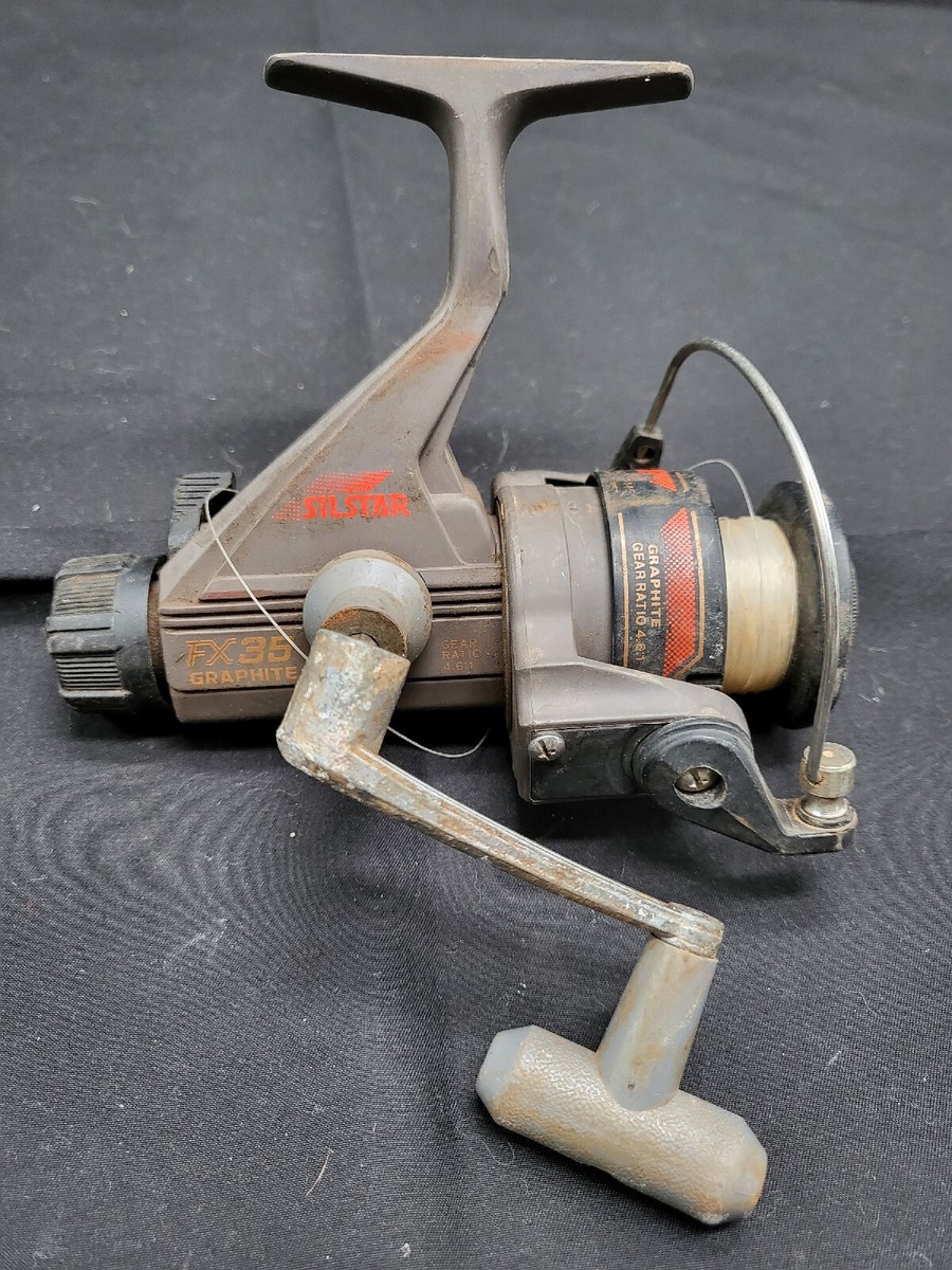 Vintage SILSTAR FX35 Graphite Fishing Reel Rear Control Drag Gear