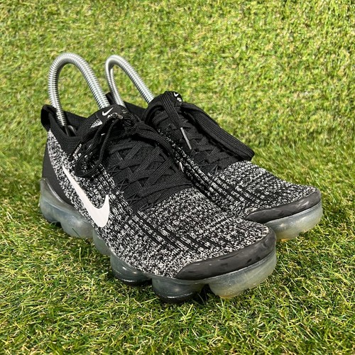 Nike Entrenadores Mujer Talla UK 3 Air VaporMax Flyknit 3 Oreo Negro Zapatos Informales - Imagen 5 de 9
