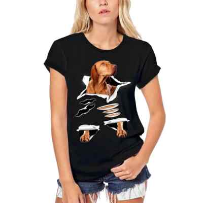 Damen Grafik T-Shirt aus Biobaumwolle Vizsla-Hund   Vizsla Dog