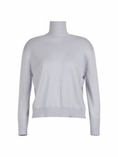 Loro Piana Women's Blue Lupetto Cashmere Silk Turtleneck Size 40