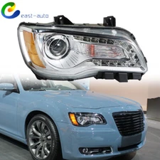 Fit For 2011-2014 Chrysler 300 Headlight Assembly Halogen Chrome Housing RH Side