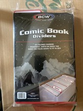 Pack de 25 divisores de cómics de plástico rojo BCW con pestaña plegable para escribir