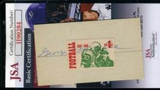 George McAfee JSA Coa Hand Signed 1969 Football Stamp Display Autograph