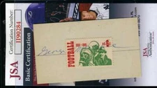 George McAfee JSA Coa Hand Signed 1969 Football Stamp Display Autograph