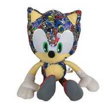 Toy Factory Sonic The Hedgehog Plush Toy 18" Sticker Bomb Design Multicolor