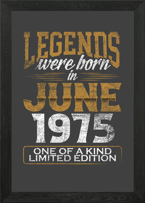 Legends were born in 1975 Gerahmtes Wandbild Poster Leinwanddruck Bild