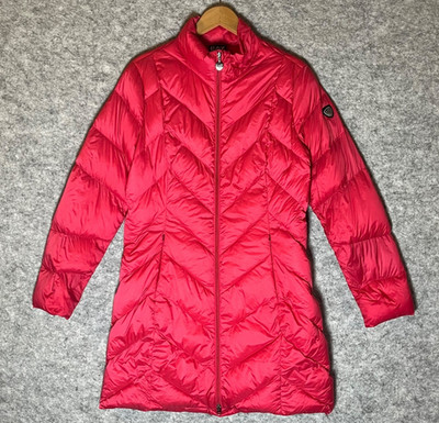 Emporio Armani EA7 Daunenjacke Damen rosa UK 12 gesteppt Reißverschluss Puffer Mantel