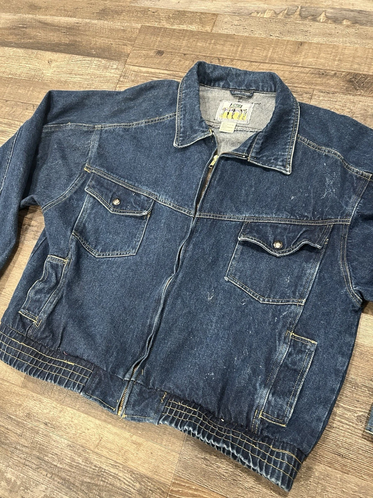 Vintage - LAGUNA - Blue Denim Jean Jacket Men’s Size Large
