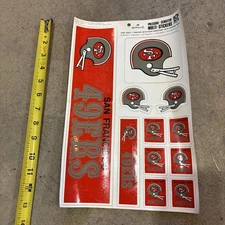 VINTAGE SAN FRANCISCO 49ers OFFICIAL NFL Stickers From 1973 Made By Hallmark VG