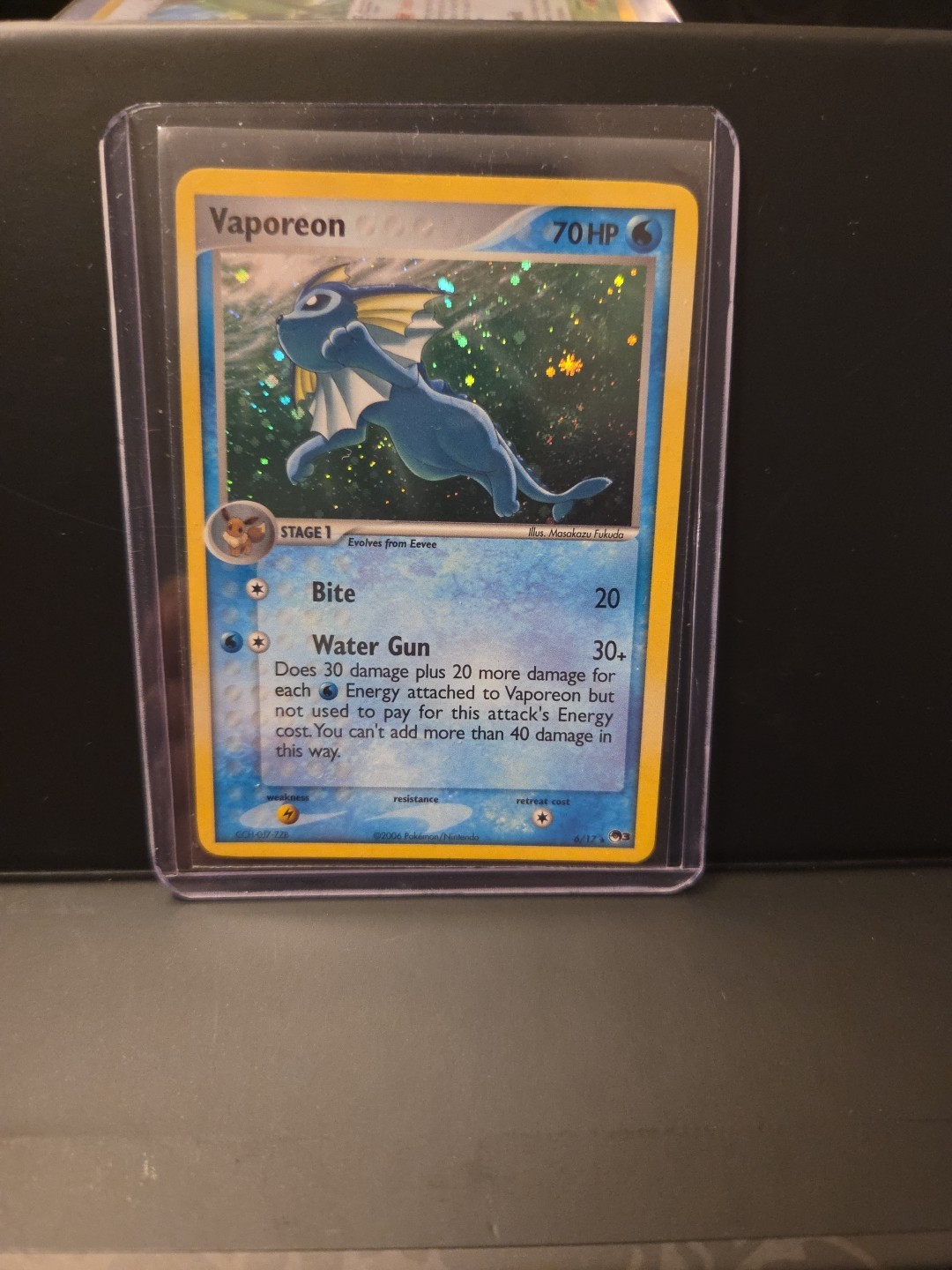 2006 POKEMON VAPOREON POP SERIES 3 HOLO RARE