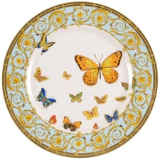Grace's Teaware Blue Butterfly Dinner Plate 10876216