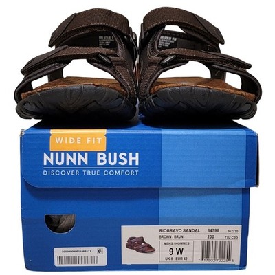 New Nunn Bush Rio Bravo Brown Leather Three-Strap Sandals Men’s 7M Nunn Bush Men main image 3