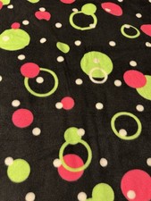 Lightweight Fleece Fabric- 3 Yards 12 - Circles