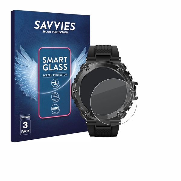 3X Savvies Schutzglas FüR Stahlgear Titan Pro Panzer Folie Glas Klar-image
