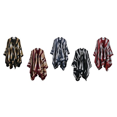 Couleur d'écharpe de châle surdimensionné couleur Poncho Cape Swing Cardigan